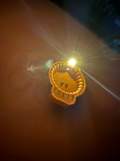 Mangaldeep Premium Water Sensor LED Diya (Pack of 6) | Automatic Light-Up Waterproof Floating Diyas | Traditional Clay Design for Diwali & Home Décor