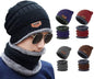 Winter Woolen Beanie Cap & Neck Warmer Set for Men | Super Soft Fur Lining | Winter Protection Hat & Scarf Combo