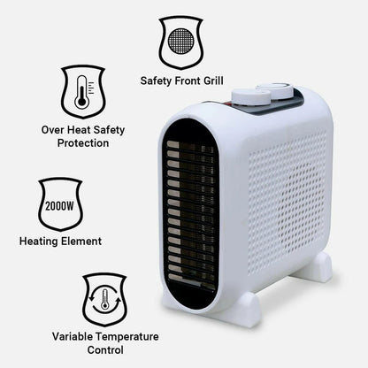 Hotty Compact Room Heater | 2-in-1 Hot & Cool Fan | Adjustable Thermostat | Energy Efficient & Portable