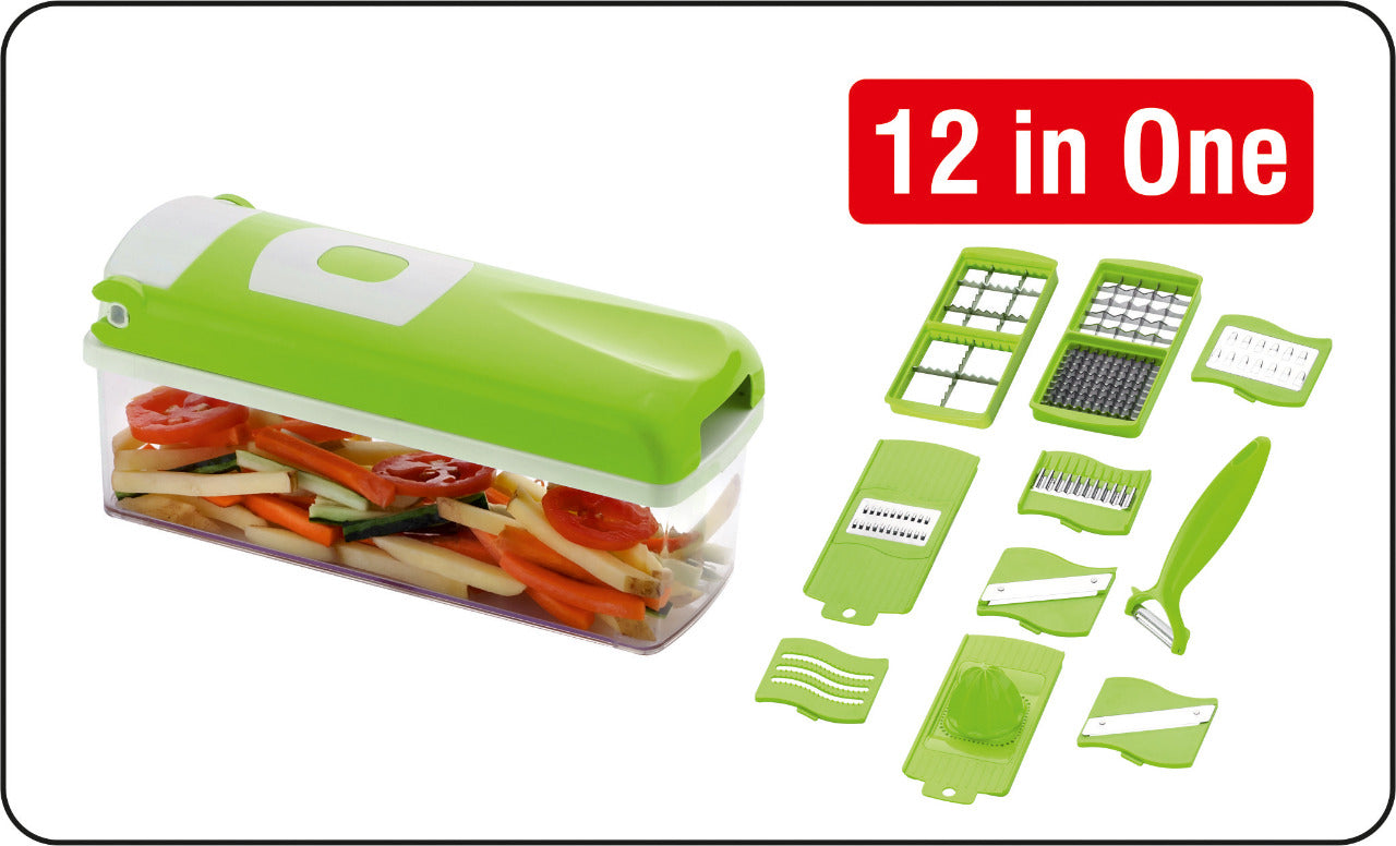 13-in-1 Multi-Functional Vegetable Cutter & Chopper with Container | Slicer, Grater, Peeler Set