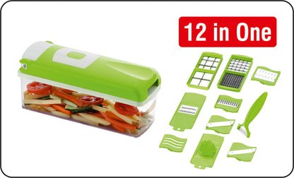 13-in-1 Multi-Functional Vegetable Cutter & Chopper with Container | Slicer, Grater, Peeler Set