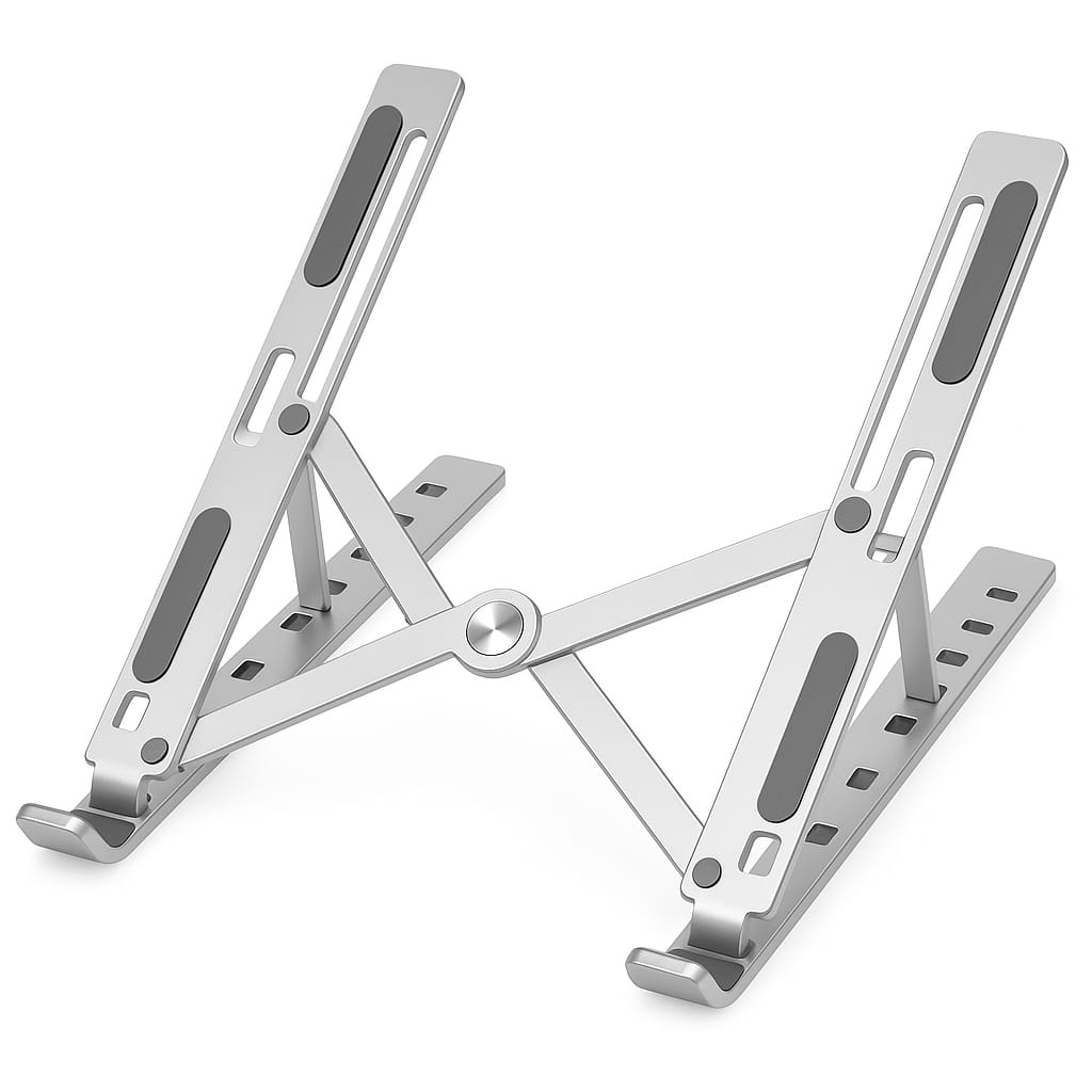 Adjustable Aluminium Laptop Stand for Desk | Portable & Foldable – Compatible with All Laptops
