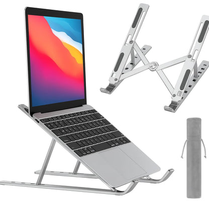 Adjustable Aluminium Laptop Stand for Desk | Portable & Foldable – Compatible with All Laptops