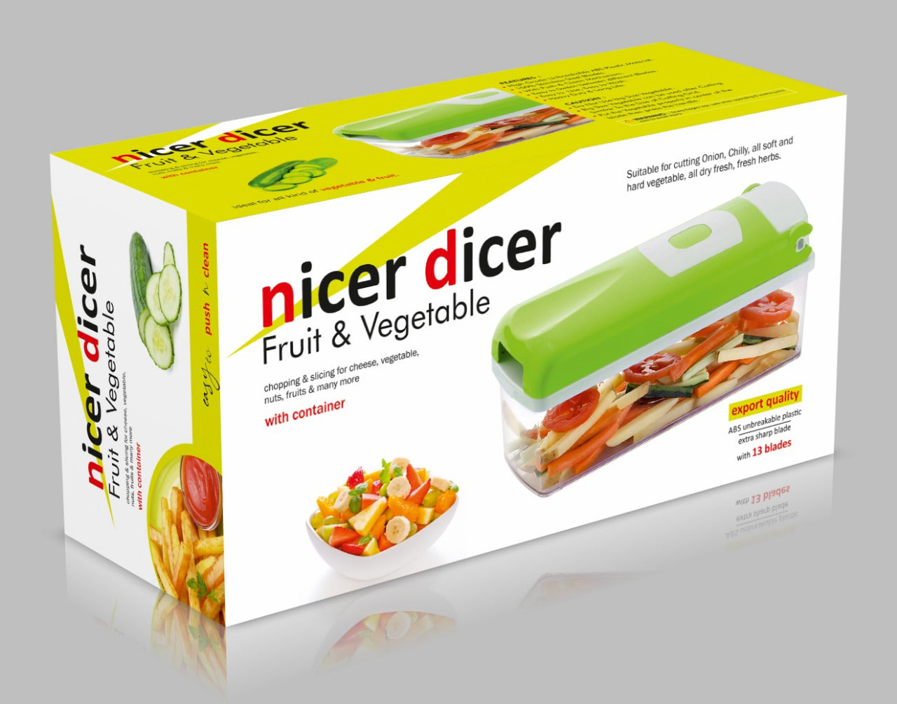 13-in-1 Multi-Functional Vegetable Cutter & Chopper with Container | Slicer, Grater, Peeler Set